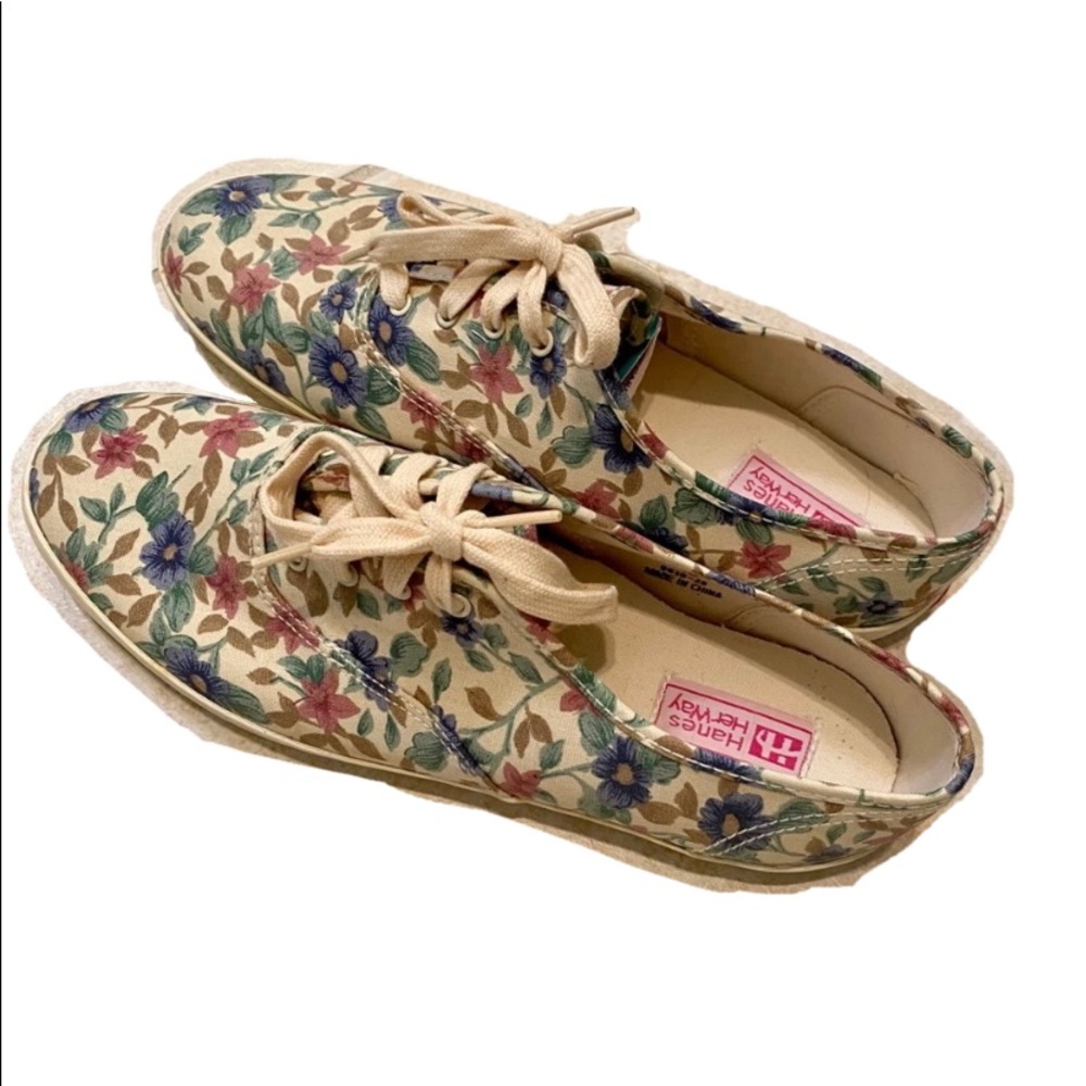 Floral slip on sneakers